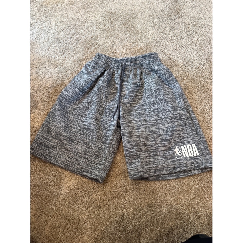 NBA Boys Basketball Shorts Gray Space Dye Heathered Athletic Size M 10-12